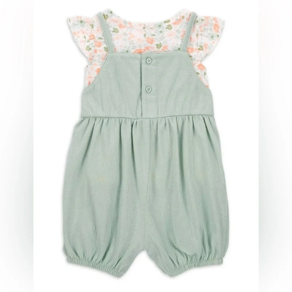 Carter's Soft Green Kids Overalls